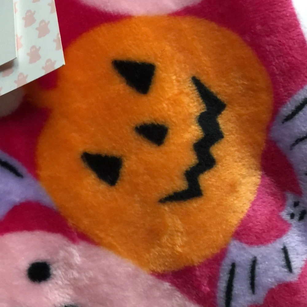 Cupcakes and Cashmere COLORFUL Halloween Ghosts, Pumpkins and Bats Throw…